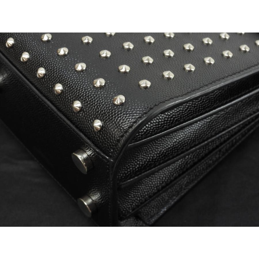 SAC DE JOUR サンローラン サックドジュールナノ スタッズ レザー黒