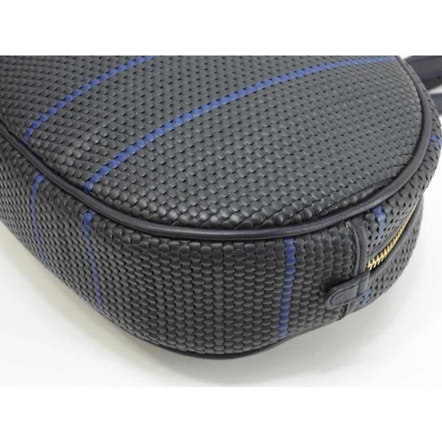 DELVAUX デルボー ミニバックパック 編込レザー 紺 ヴィンテージ
