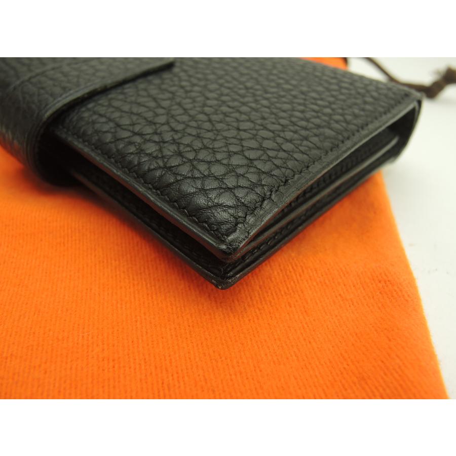 HERMES（エルメス） ジュラ トゴ 黒 コンパクトウォレット 2つ折り財布