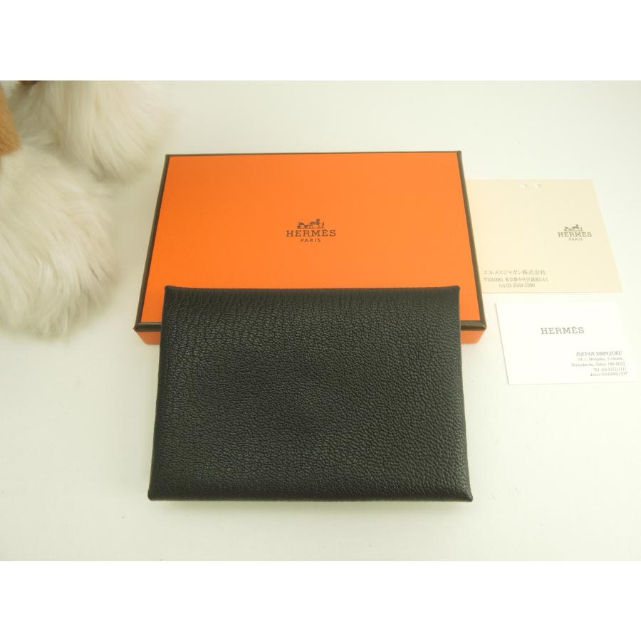 HERMES（エルメス） カルヴィデュオ シェーブルレザー 黒 コンパクト