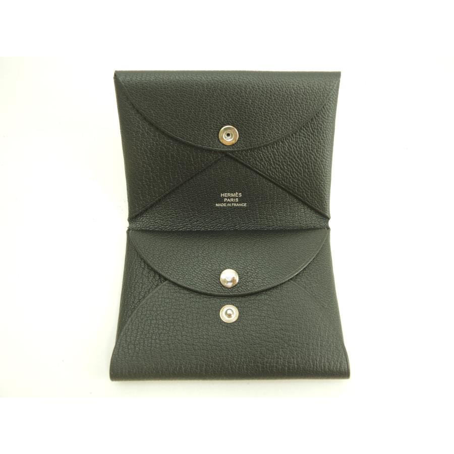 HERMES（エルメス） カルヴィデュオ シェーブルレザー 黒 コンパクト