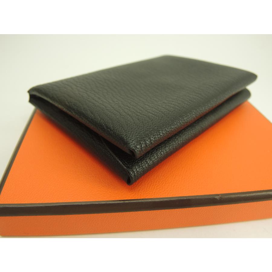 HERMES（エルメス） カルヴィデュオ シェーブルレザー 黒 コンパクト