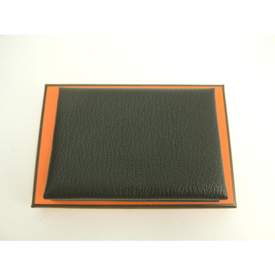 HERMES（エルメス） カルヴィデュオ シェーブルレザー 黒 コンパクト