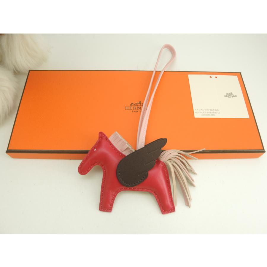 新品未使用！HERMES ロデオPM HERMES（エルメス） ロデオPMペガサス アニューミロ ピンク焦茶 バッグ