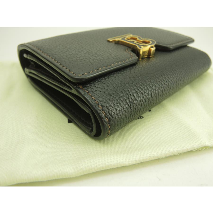 【極美品】BURBERRY バーバリー レザー TB コンパクト 三つ折り財布 BURBERRY（バーバリー） 三つ折り財布 財布 レディース レザー TB
