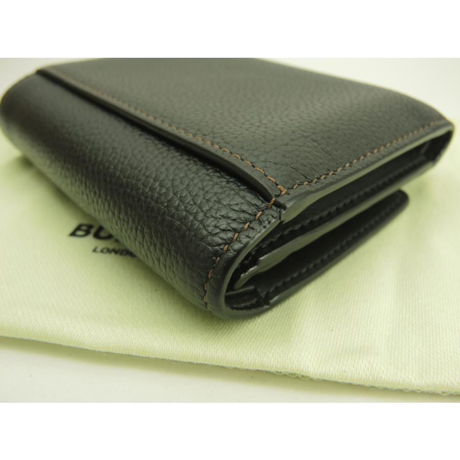 THE TB BAG バーバリー 3折コンパクト財布 レザー黒 スモール