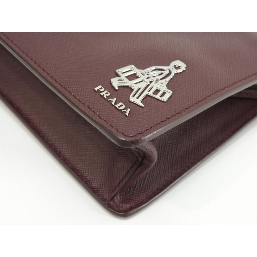 【美品】プラダ　サフィアーノレザー　ウォレット　クラッチバッグ　訳あり SAFFIANO（PRADA） プラダ クラッチウォレットバッグ ポーター