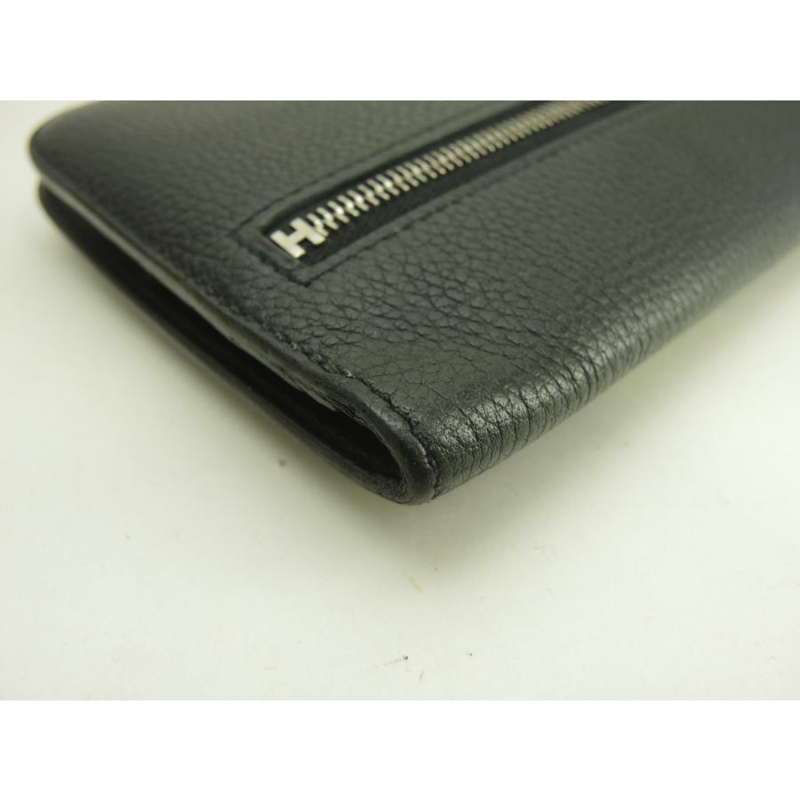 Dogon エルメス ドゴンロング トゴ黒 シルバー金具 2折長財布 ロング