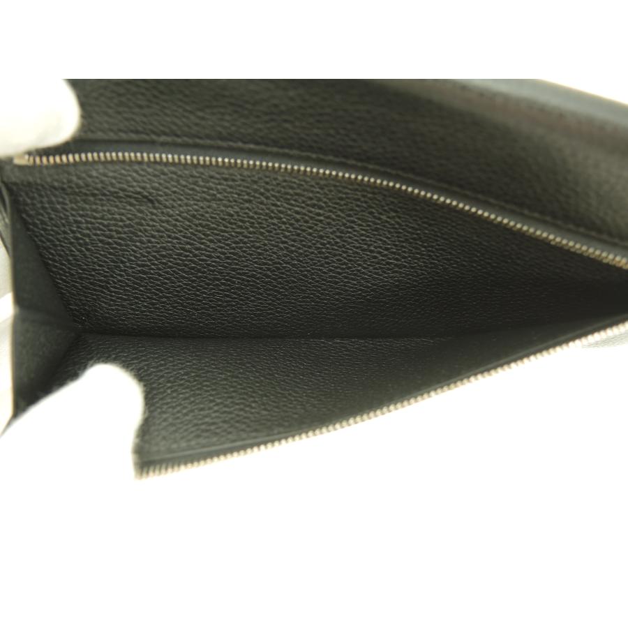 Dogon エルメス ドゴンロング トゴ黒 シルバー金具 2折長財布 ロング