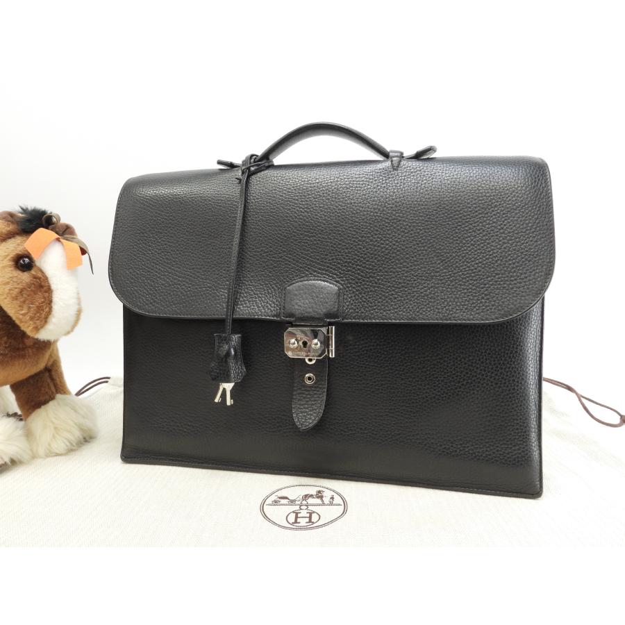 HERMES（エルメス） サックアデペッシュ38 フィヨルドレザー黒