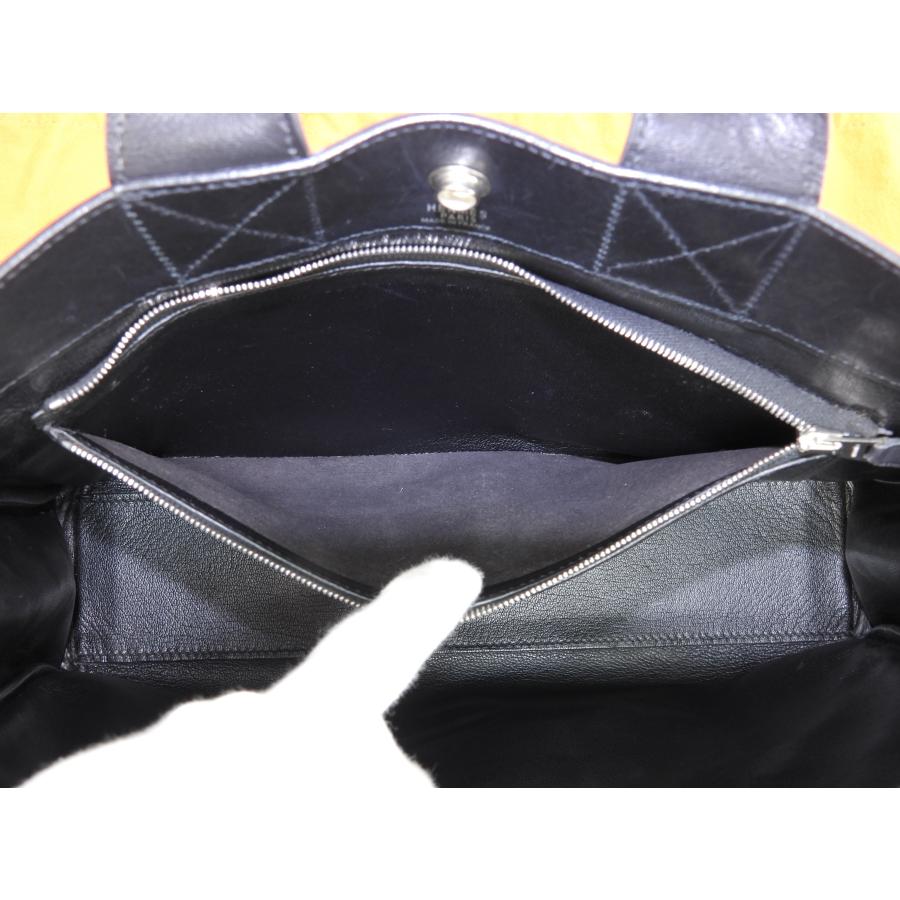 フールトゥ エルメス トートPM カーフレザー黒 ハンドバッグ トート