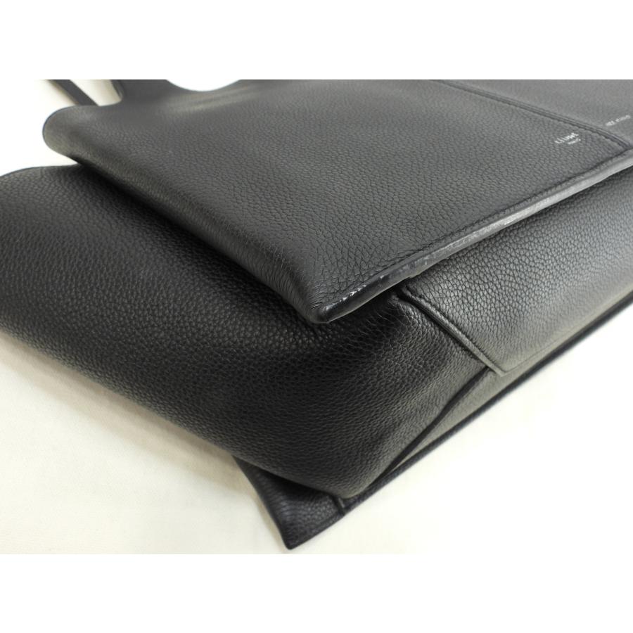 CELINE（セリーヌ） トリフォルド スモール レザー黒 トートバッグ