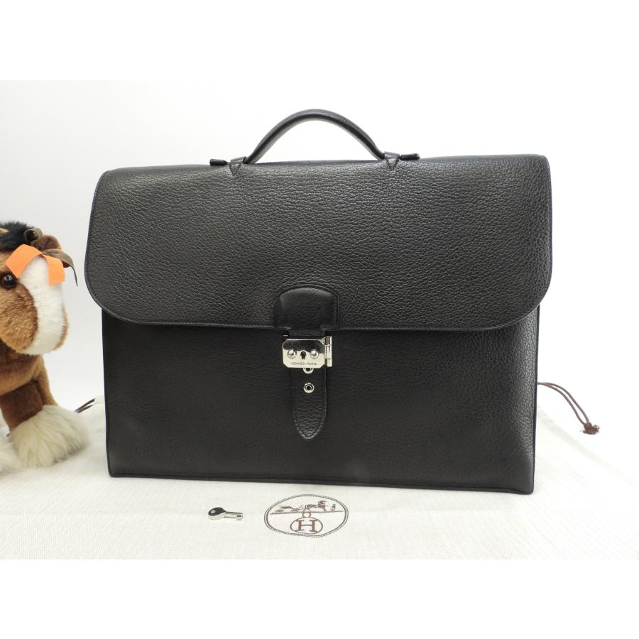 HERMES（エルメス） サックアデペッシュ41 フィヨルド黒 シルバー金具