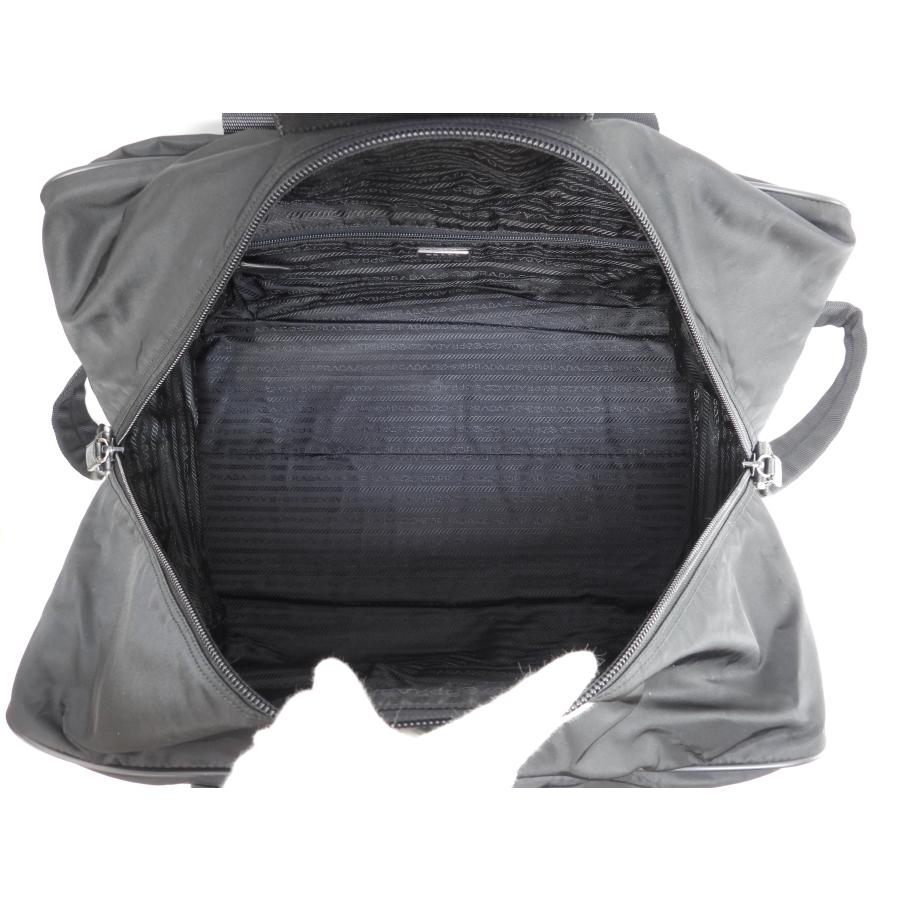 PRADA（プラダ） s付ボストンバッグ大 三角プレート ナイロン革黒