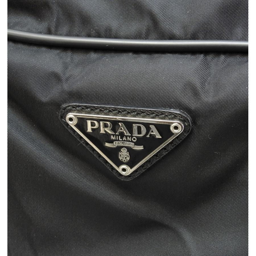 PRADA（プラダ） s付ボストンバッグ大 三角プレート ナイロン革黒