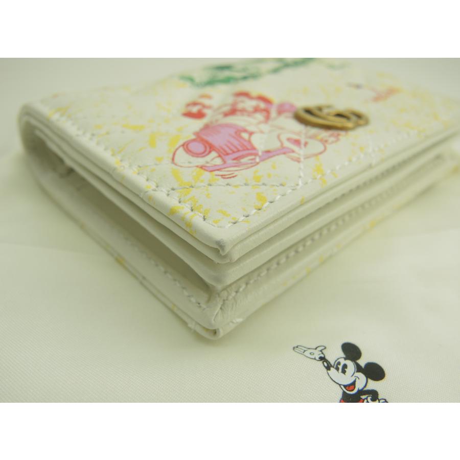 GUCCI（グッチ） 2折財布 ミッキーマウス レザー白 ディズニーコラボ