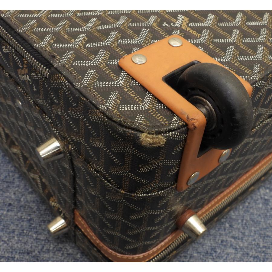 GOYARD（ゴヤール） トロレ ヘリンボーン 黒茶 トロリーバッグ 旅行用 