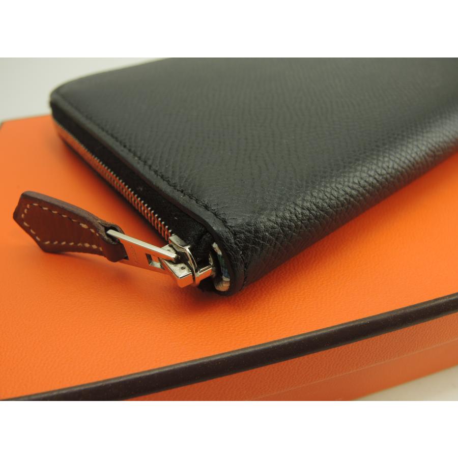 Azap エルメス アザップロングシルクイン ヴォーエプソン黒 ロング