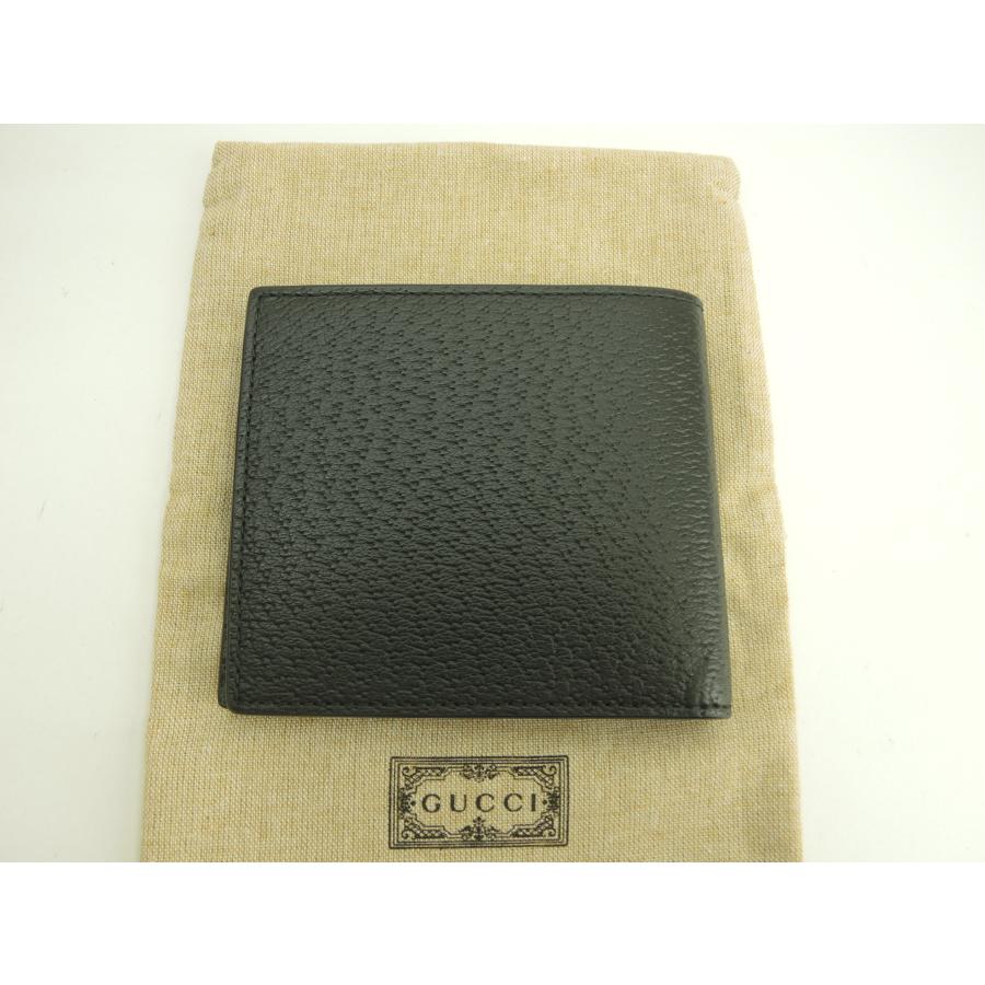 まるこGUCCI ブラック 二つ折り財布 GUCCI（グッチ） 2折財布 蜂 レザー黒 コンパクトウォレット コイン