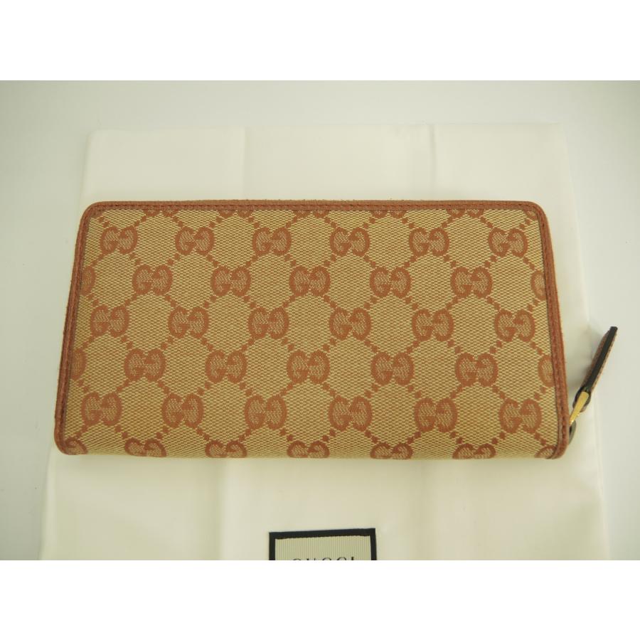 グッチ ロングウォレット ヤンキース GGスプリーム茶 MLBコラボ ジップ長財布 新品@ 5の画像