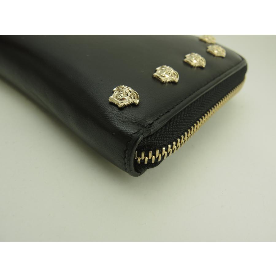 VERSACE 長財布 メデューサ ラウンドファスナー ブラック VERSACE（ヴェルサーチェ） ヴェルサーチ ロングウォレット メドゥーサ