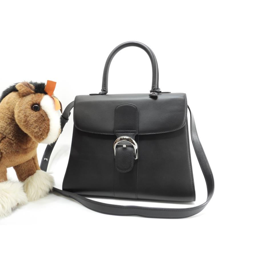 DELVAUX（デルヴォー） デルボー ブリヨンMM ボックスカーフレザー黒