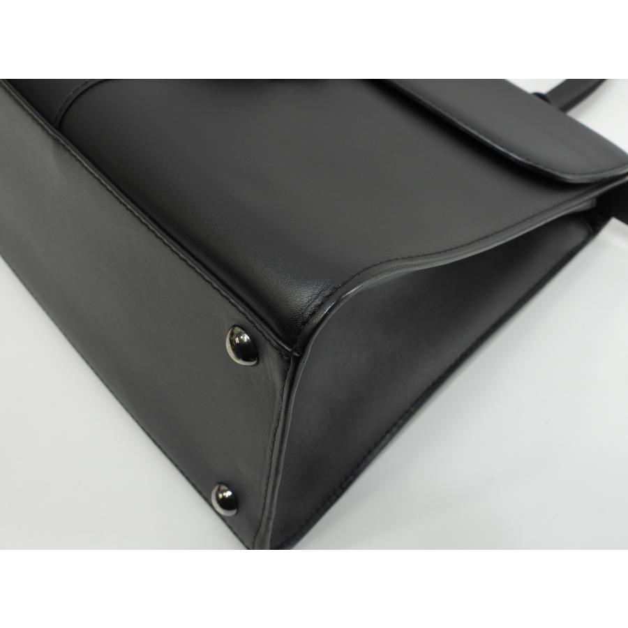 美品 DELVAUX デルヴォー ビジネス バッグ A4 レザー ロック 希少 DELVAUX（デルヴォー） デルボー ブリヨンMM ボックスカーフレザー黒