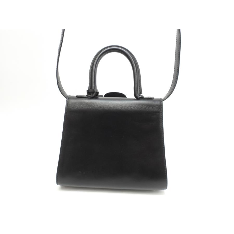 DELVAUX（デルヴォー） ブリヨンミニ s付 レザー黒 ハンドバッグ