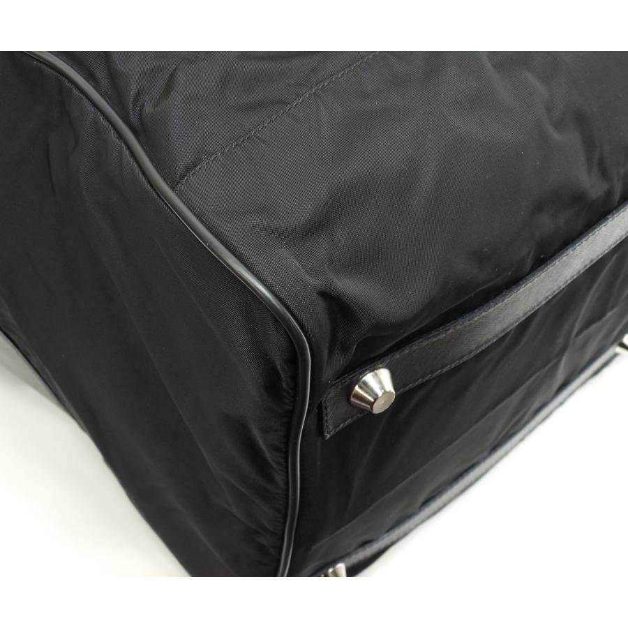 PRADA（プラダ） s付ボストンバッグ大 三角プレート ナイロン革黒