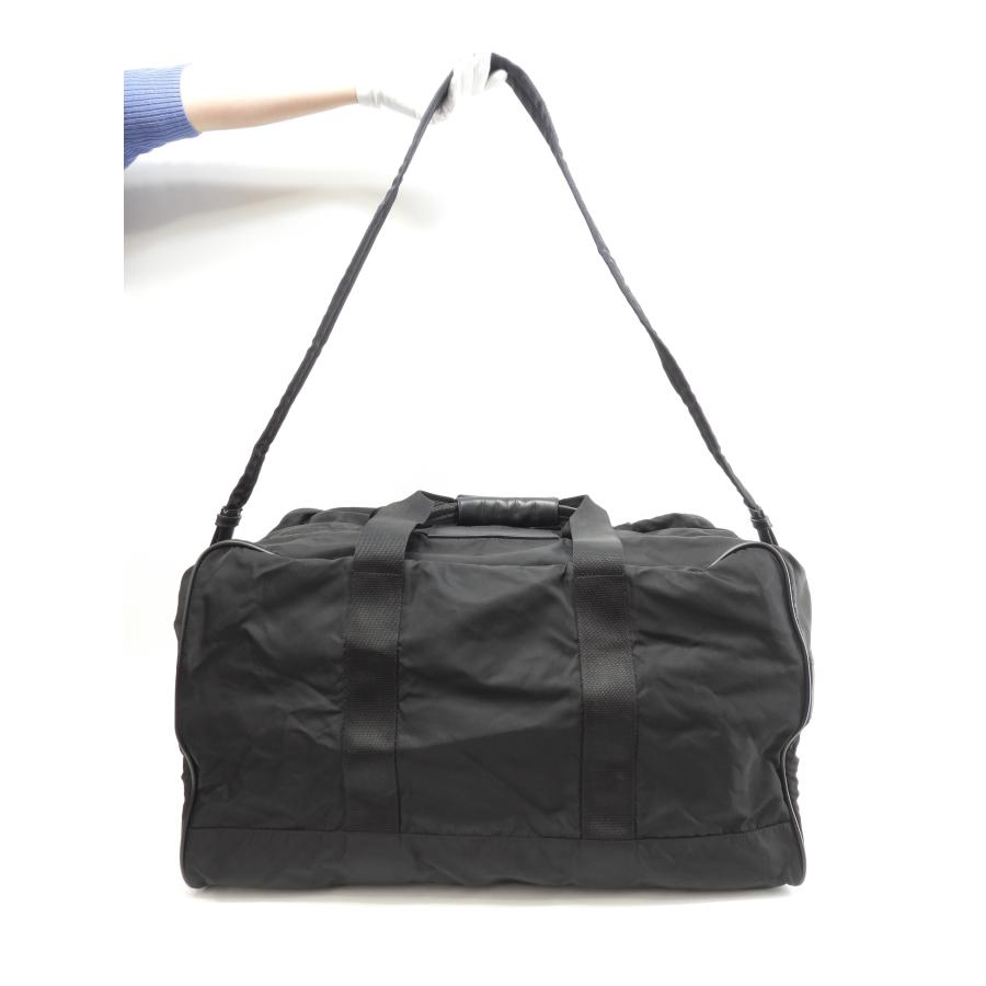 PRADA（プラダ） s付ボストンバッグ大 三角プレート ナイロン革黒