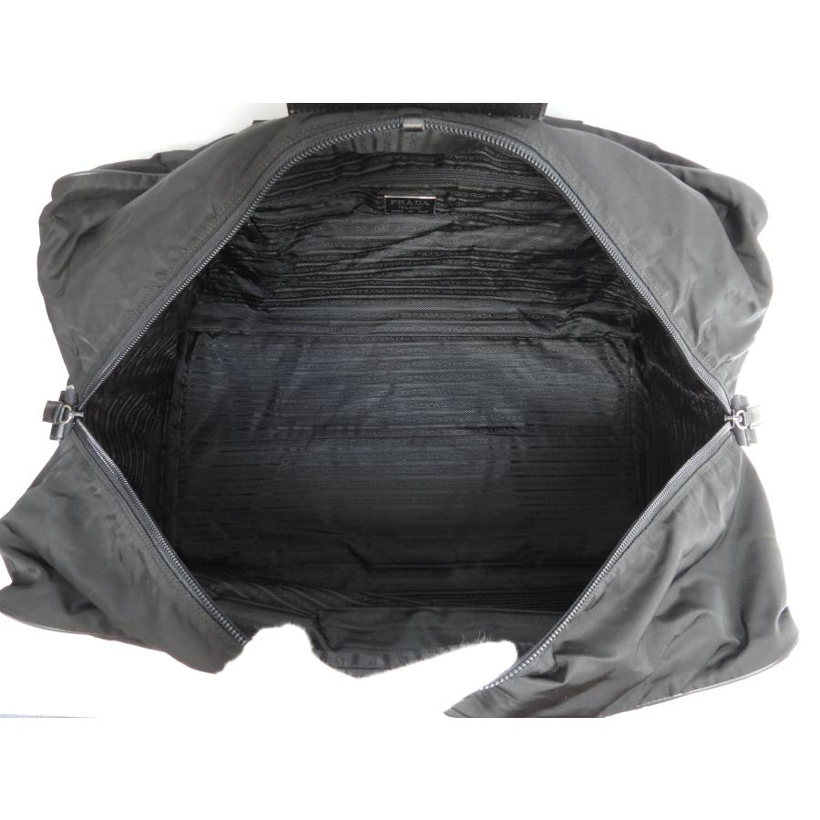 PRADA（プラダ） s付ボストンバッグ大 三角プレート ナイロン革黒