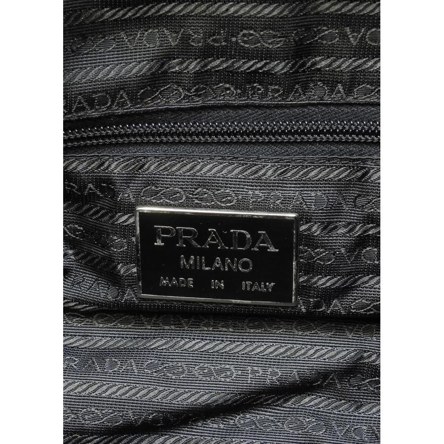 PRADA（プラダ） s付ボストンバッグ大 三角プレート ナイロン革黒