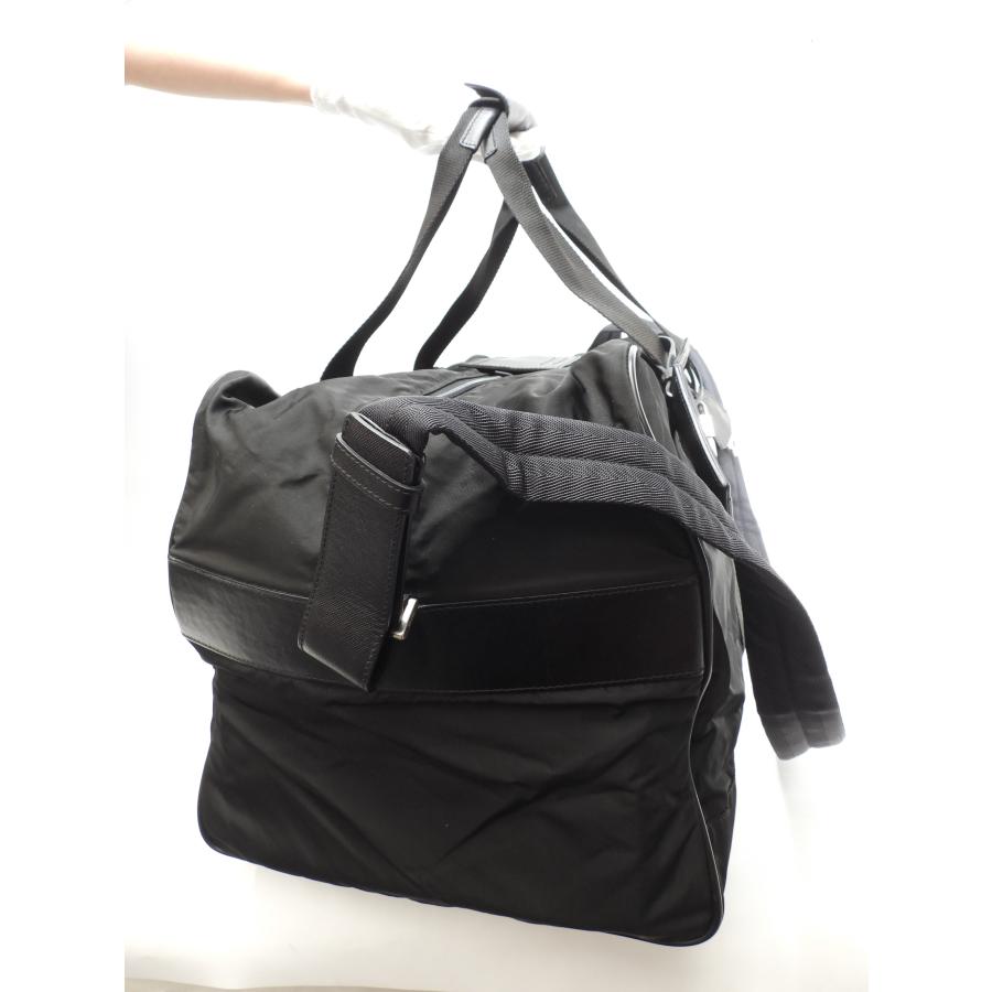 PRADA（プラダ） s付ボストンバッグ大 三角プレート ナイロン革黒