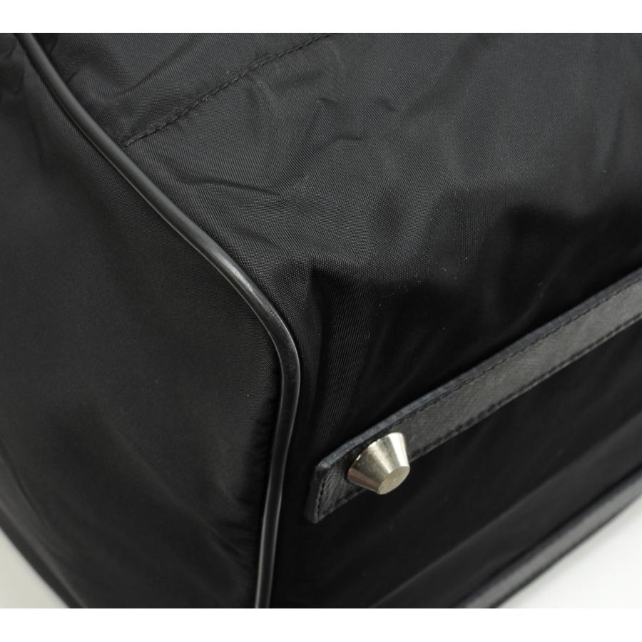 PRADA（プラダ） s付ボストンバッグ大 三角プレート ナイロン革黒