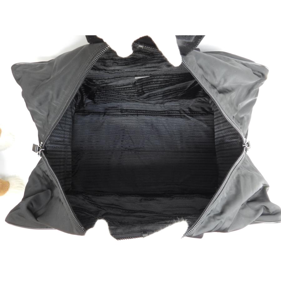 PRADA（プラダ） s付ボストンバッグ大 三角プレート ナイロン革黒