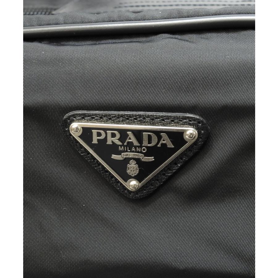 PRADA（プラダ） s付ボストンバッグ大 三角プレート ナイロン革黒