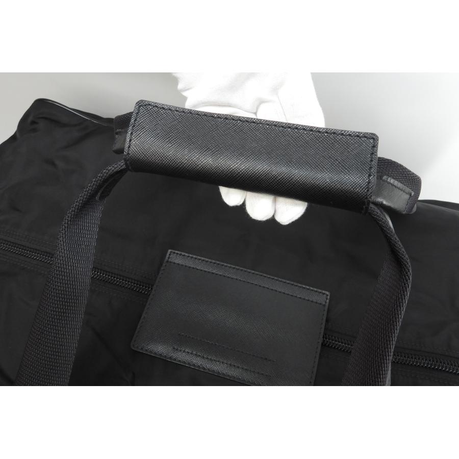 PRADA（プラダ） s付ボストンバッグ大 三角プレート ナイロン革黒