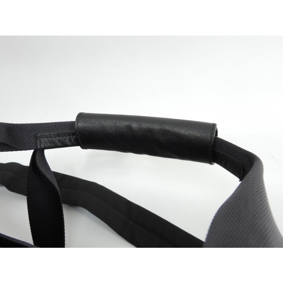 PRADA（プラダ） s付ボストンバッグ大 三角プレート ナイロン革黒