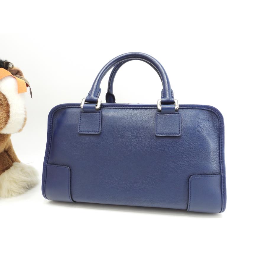Amazona（LOEWE） ロエベ アマソナ28 スムースレザー青 シルバー金具 