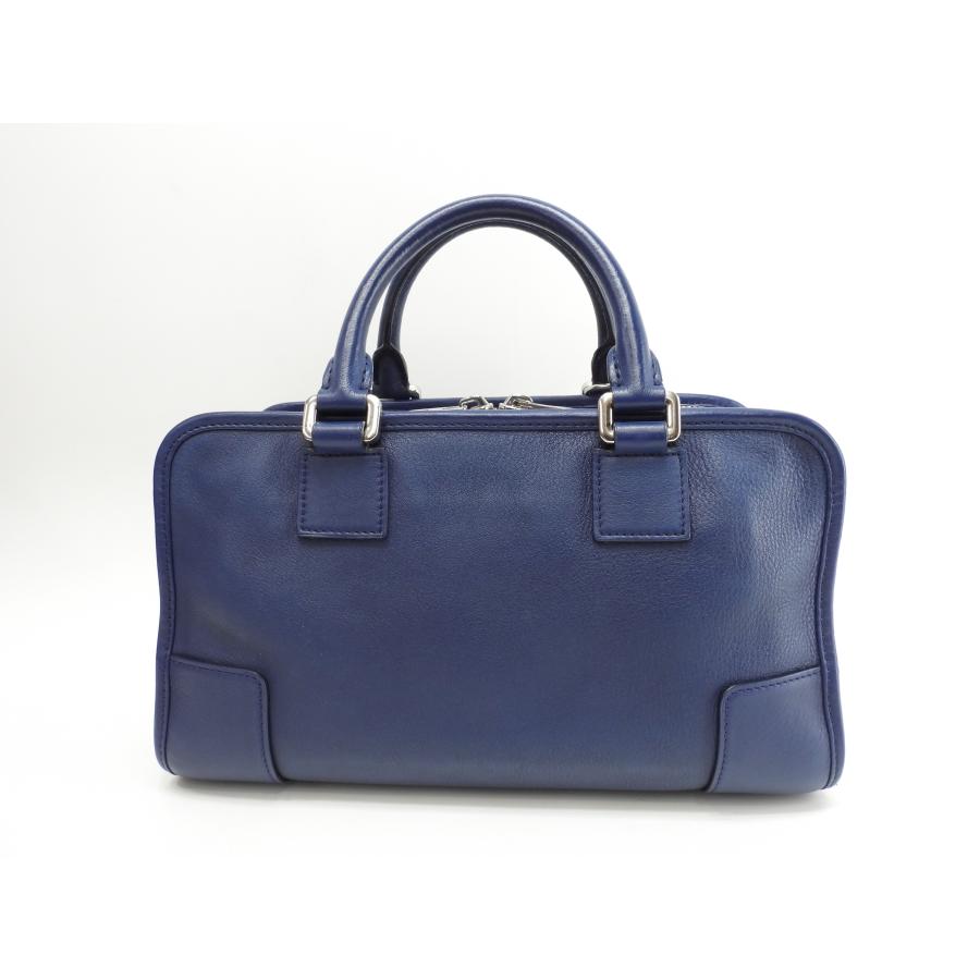 Amazona（LOEWE） ロエベ アマソナ28 スムースレザー青 シルバー金具 