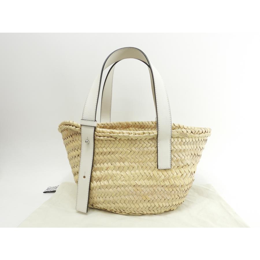 Basket（LOEWE） ロエベ バスケットスモール カゴバッグ ナチュラル白