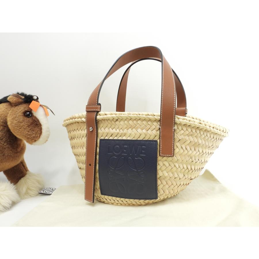 Basket（LOEWE） ロエベ バスケットスモール カゴバッグ ナチュラル茶 