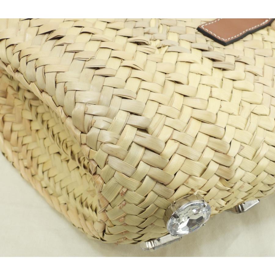 【美品】ロエベ　かごバッグ Basket（LOEWE） ロエベ バスケットスモール 特大ラインストーン付限定