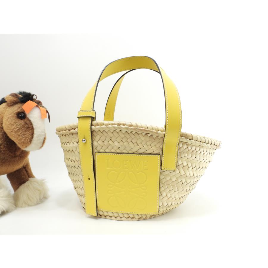 Basket（LOEWE） ロエベ バスケットスモール カゴバッグ ナチュラル黄 