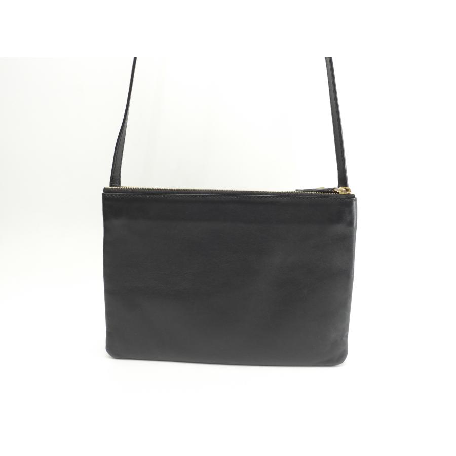 TRIO（CELINE） セリーヌ トリオラージ スムースレザー黒 クロスボディ 