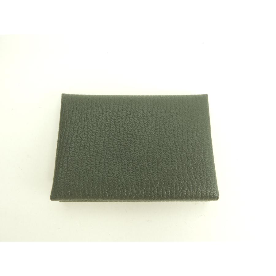 エルメス カルヴィデュオ ヴェルソ シェーブル濃灰ピンク ミニ財布 スモールウォレット 新品@Wの画像