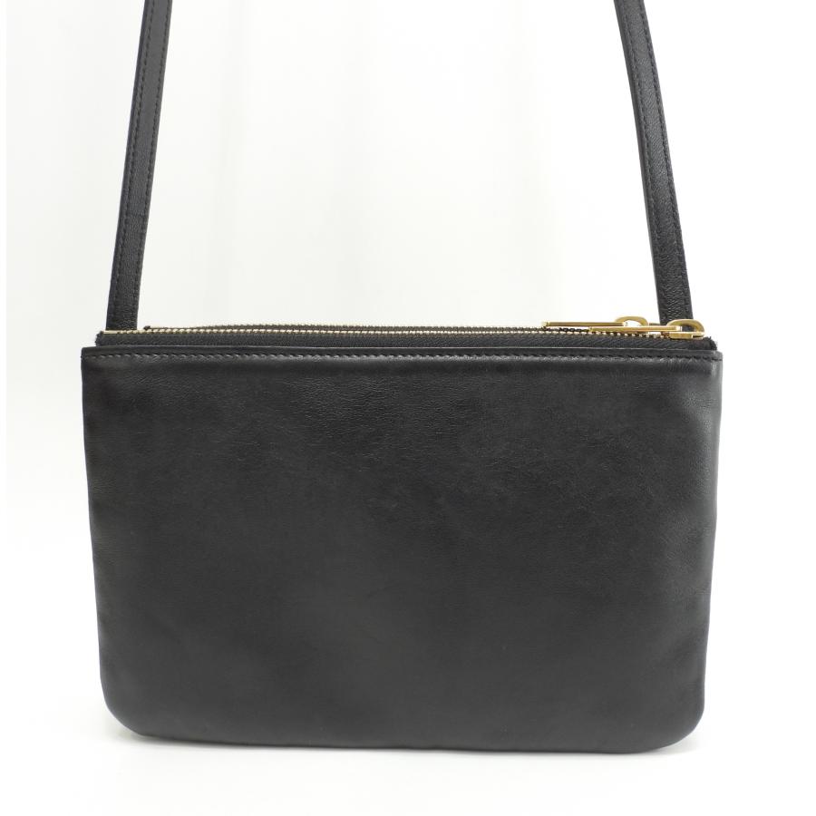 TRIO（CELINE） セリーヌ トリオスモール スムースレザー 黒 ゴールド 