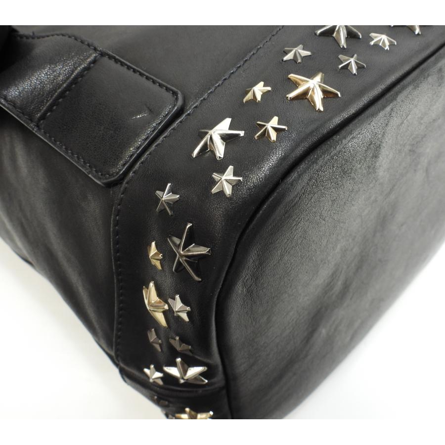 FITZROY ジミーチュウ フィッツロイ 星スタッズ レザー黒 バックパック