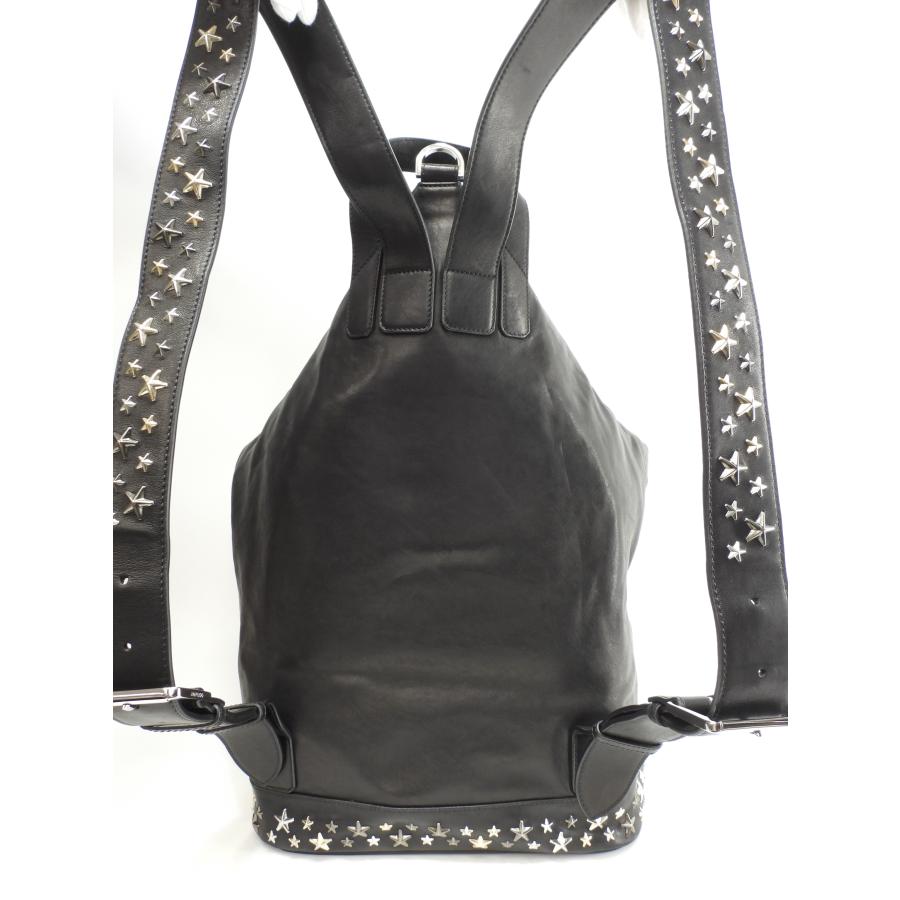 【極美品】ジミーチュウ フィッツロイ バックパック レザー スタースタッズ 黒 FITZROY ジミーチュウ フィッツロイ 星スタッズ レザー黒 バックパック