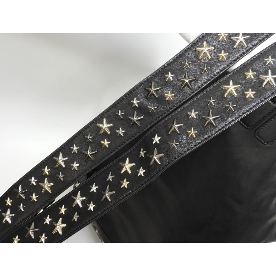 FITZROY ジミーチュウ フィッツロイ 星スタッズ レザー黒 バックパック
